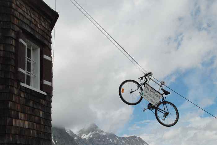 Auf die Falkenhütte mountainbiken? - das erste Mountainbike ist schon da...