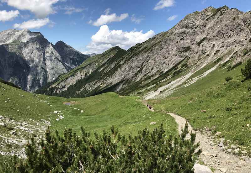 Die letzten Meter der Wanderung auf das westliche Lamsenjoch