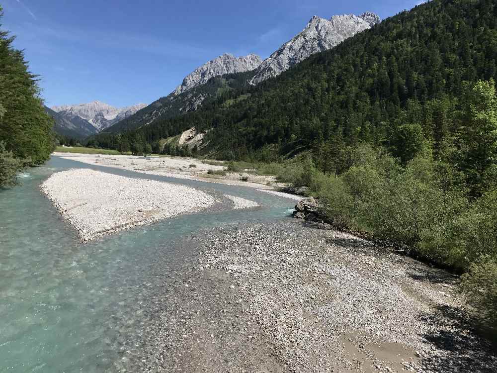 Der Rißbach bei Hinterriss im Karwendel - ähnlich der Isar 