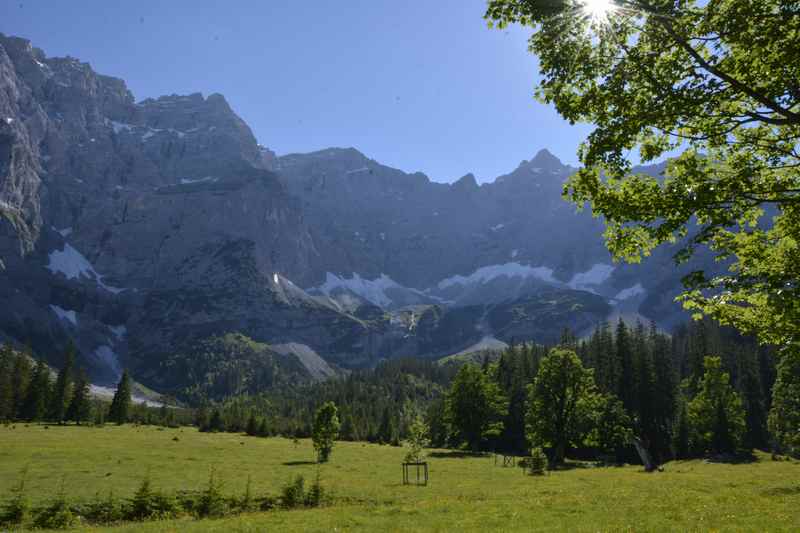 So schaut es am kleinen Ahornboden im Karwendel aus