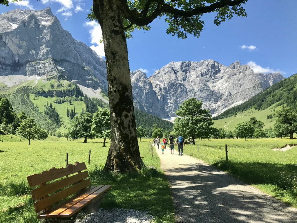 Blick über den Großen Ahornboden Richtung Eng