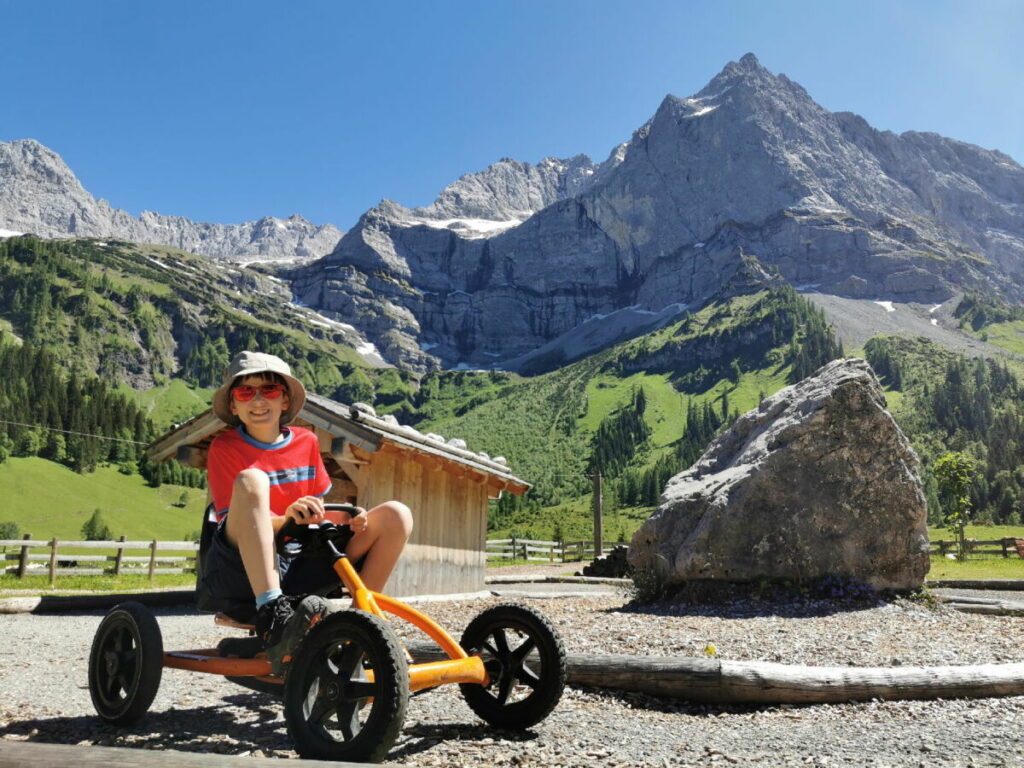 Der beliebte Engalm Spielplatz - ein Paradies für Kinder mitten im Karwendel