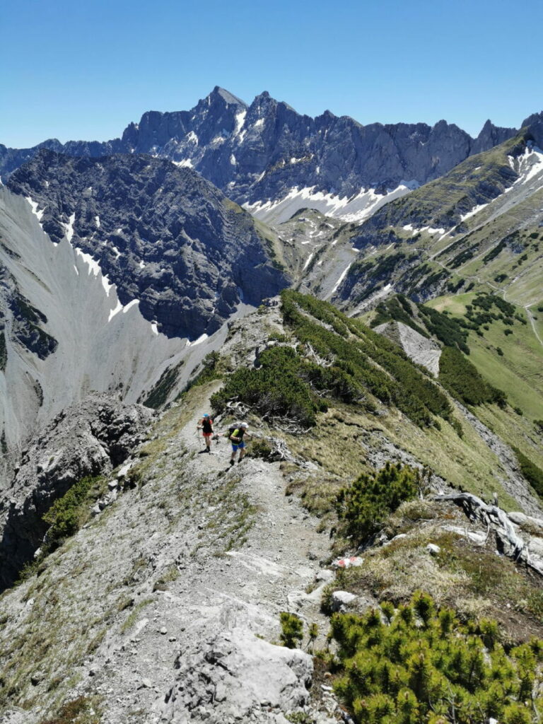 Das ist der Wandersteig vom Hahnkampl Richtung Lamsenjoch