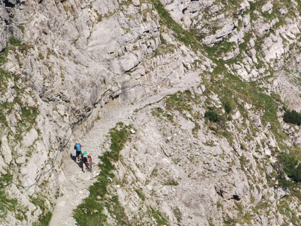 Zur Lamsenjochhütte mountainbiken? Der Übergang zwischen westlichem und östlichen Lamsenjoch