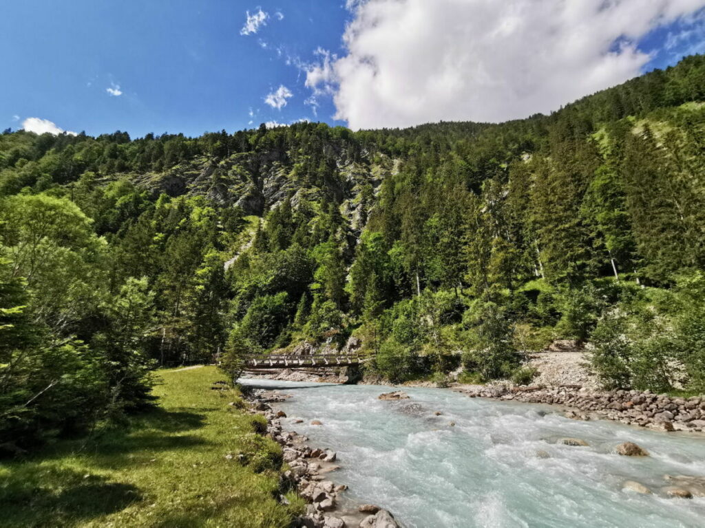 Der schöne Rissbach auf der Karwendel Wanderung