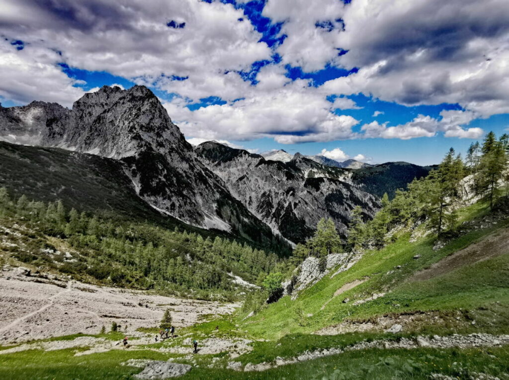 Aus dem Risstal in Richtung Torscharte - der Übergang zwischen Rontal und Tortal